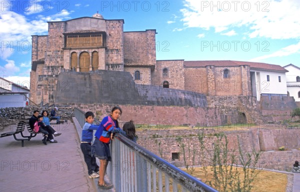 Santo Domingo church in Cusco, Andean highlands, Peru, South America, September 1997, vintage,