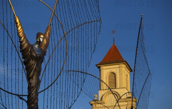 Golden Angel, Angel Figure, Angel Motif, Catholic Church of the Most Holy Trinity, Baroque
