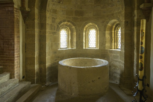 8th century baptismal font, Collegiata di Santa Maria Assunta, Castell'Arquato, Province of