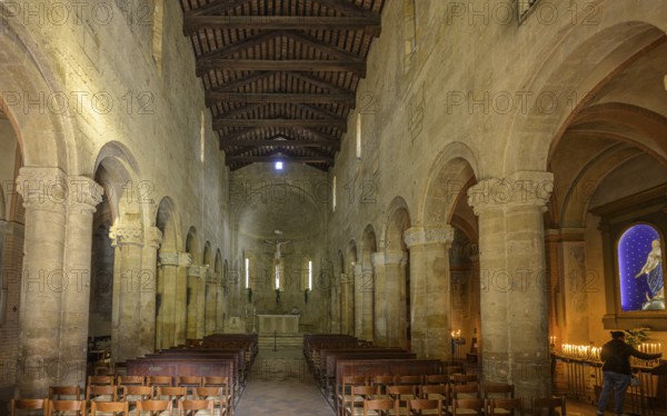 View of the altar in the Collegiata di Santa Maria Assunta, Castell'Arquato, Province of Piacenza,