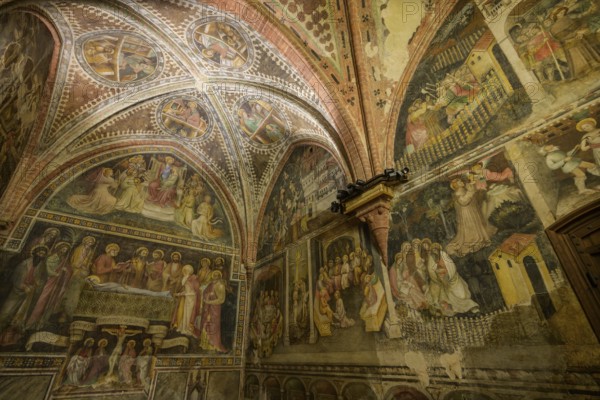 15th century frescoes in St. Catherine's Chapel, Collegiata di Santa Maria Assunta,