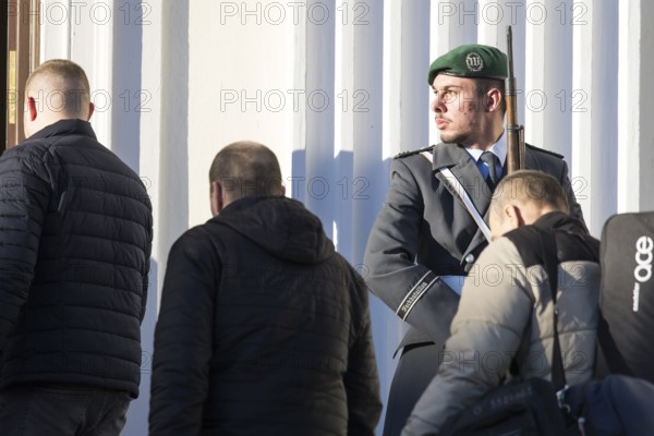Soldier of the guard battalion during the visit of Volodymyr Selensky (President of Ukraine) to
