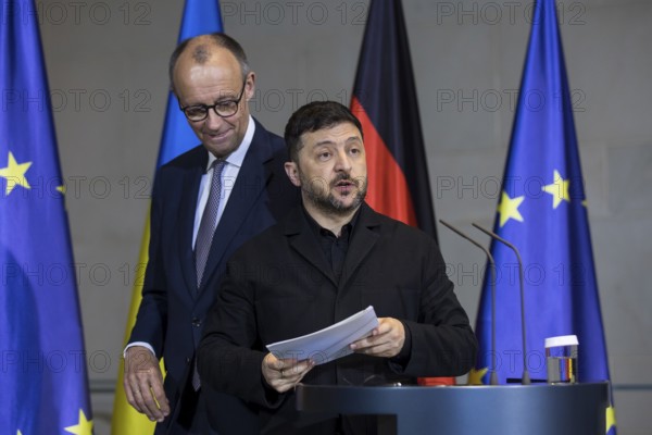 Volodymyr Zelensky (President of Ukraine) and Friedrich Merz (Chancellor of the Federal Republic of