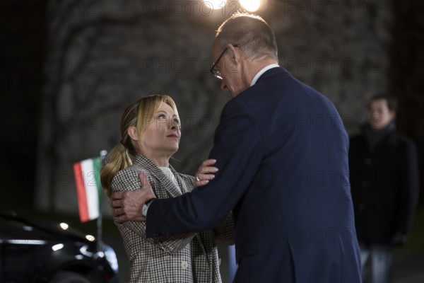 Giorgia Meloni (Prime Minister of Italy) and Friedrich Merz (Chancellor of the Federal Republic of