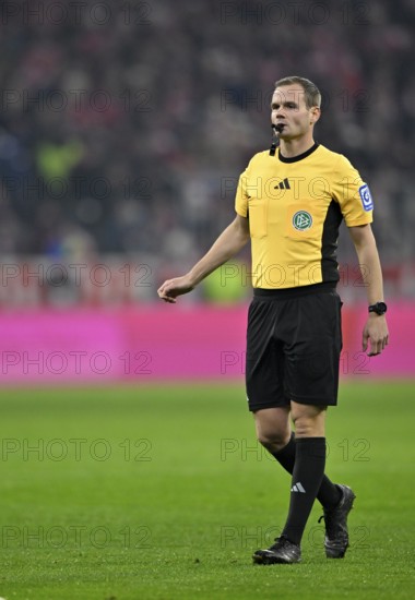 Referee Benjamin Brand whistles Allianz Arena, Munich, Bavaria, Germany
