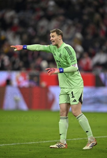 Goalkeeper Manuel Neuer FC Bayern Munich FCB (01) Gesture Gesture Allianz Arena, Munich, Bavaria,