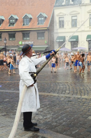 A popular event every year in August is when the Ystad Volunteer Fire Brigade takes the old fire