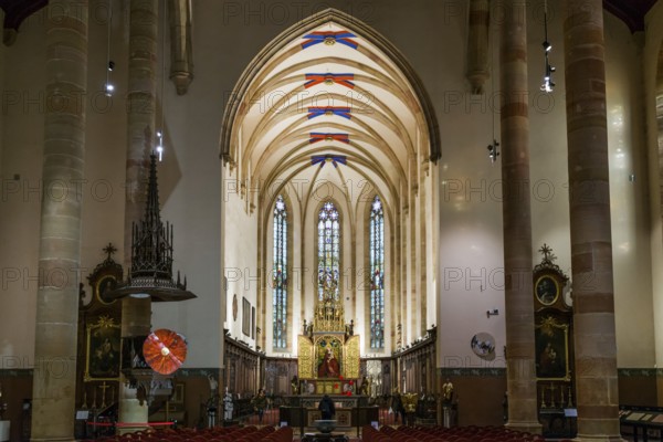 Interior view, Dominican Church, Église des Dominicains, Colmar, Haut-Rhin Department, Alsace,