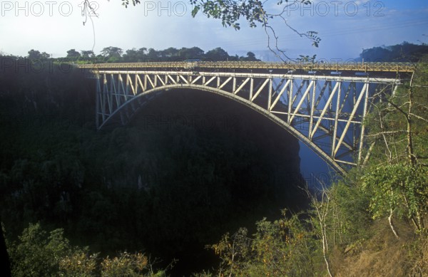 Zambezi Bridge, Zambezi, Victoria Falls, Zimbabwe, Africa, June 2000, vintage, retro, old, historic