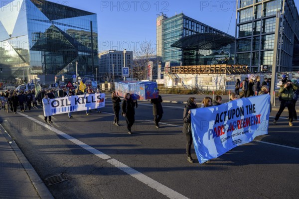 Demonstration of Extinction Rebellion to mark the 10th anniversary of the Paris Agreement and to