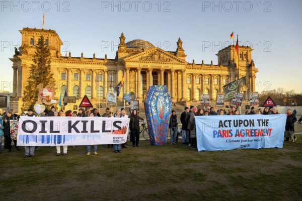 Demonstration of Extinction Rebellion to mark the 10th anniversary of the Paris Agreement and to