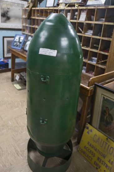 Tonopah, Nevada - The Central Nevada Museum. The museum displays a bomb casing from the Tonopah