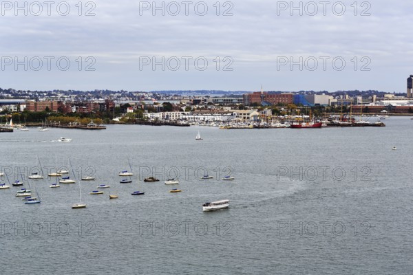 Boston Harbor, natural harbor, Massachusetts Bay estuary, scene of the famous Boston Tea Party,