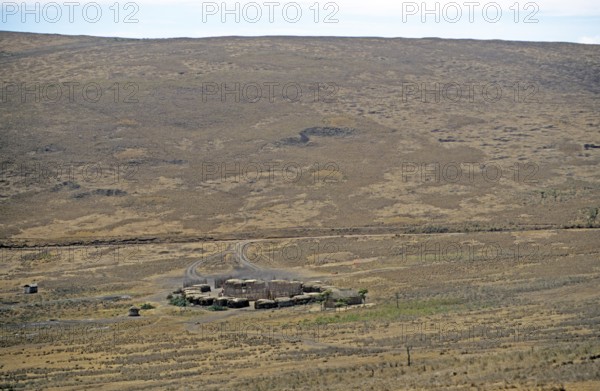 Maasai village, Ngorongoro crater, Tanzania, Africa, June 2000, vintage, retro, old, historic