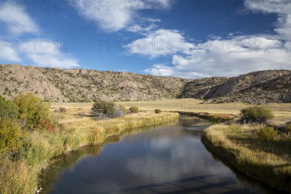 Alcova, Wyoming - The Sweetwater River. Emigrants on the California, Oregon, and Mormon Trails in