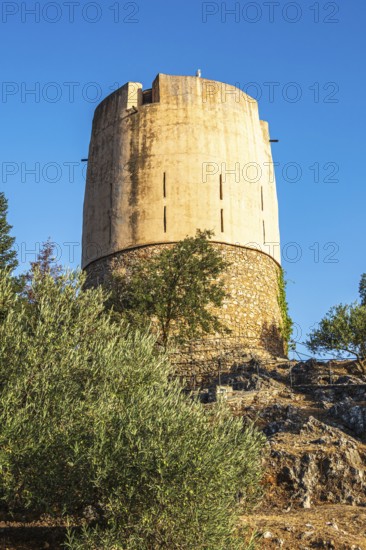 Yunquera Tower, Torre Vigía or El Castillo, watchtower, village Yunquera, mountain range Sierra de