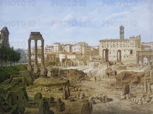 Roman Forum, Roman Market Square, in Rome is the oldest Roman forum and was the center of