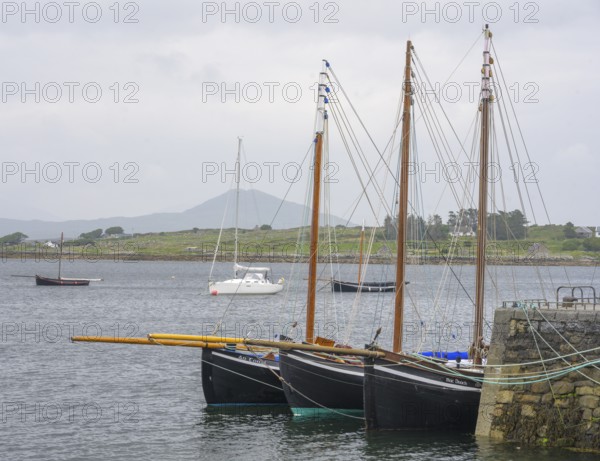 Harbour with Sailing Ships, Roundstone, County Galway, Ireland