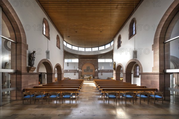 Interior of St. Otto Church, Lauf an der Pegnitz, built around 1900, renovation 1970 to 1971,