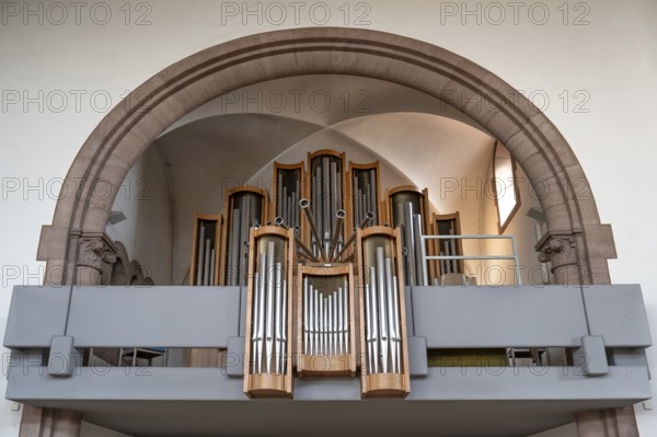 Organ gallery in St. Otto Church, Lauf an der Pegnitz, built around 1900, renovation 1970 to 1971,
