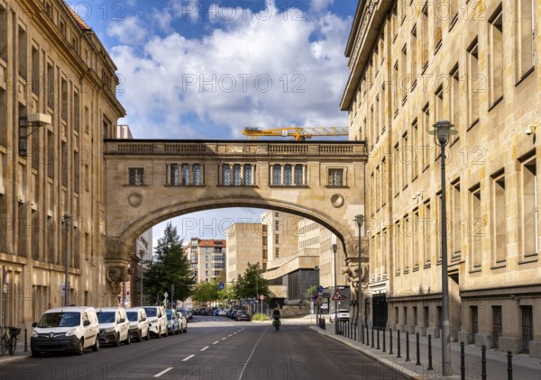 Connecting bridge in the historic banking district between Block 1 and Block 3 of the federal