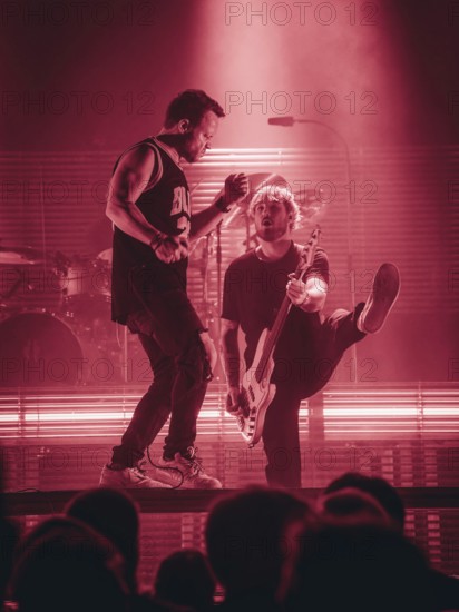 Singer Christoph von Freydorf and bassist Pascal Theisen from Emil Bulls live on X-Mas Bash Tour