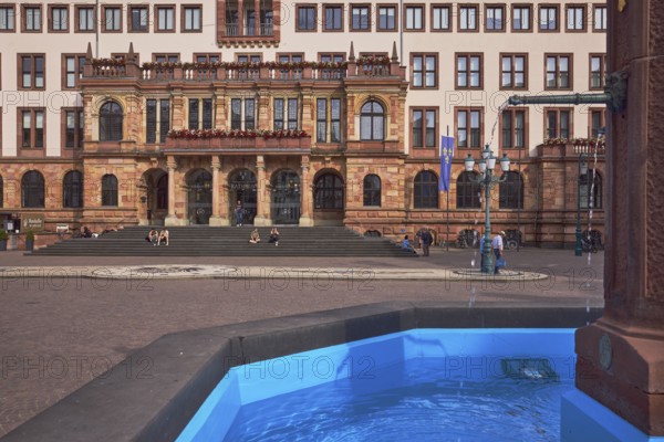 Market fountain, sandstone fountain, town hall, neo-Renaissance style, architect Georg von