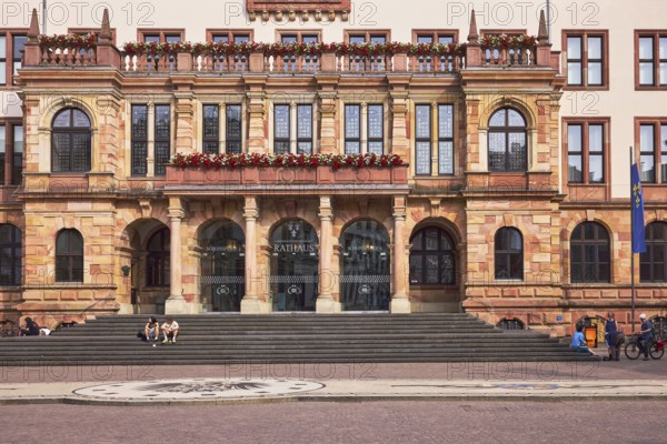 Town Hall, architect Georg von Hauberrisser, neo-Renaissance style, entrance, doors, round arches,