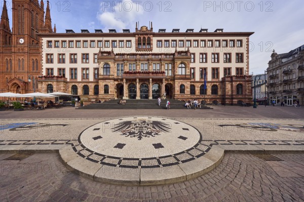 New Town Hall, Historic Building, Neo-Renaissance Style, Architect Georg von Hauberrisser, Paving