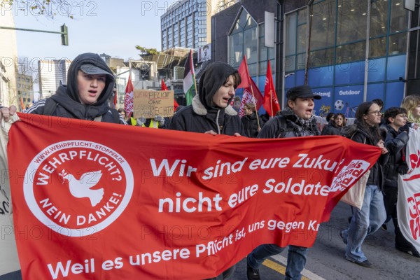 School strike against military service, around 600 participants in a demonstration against the
