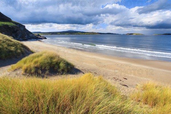 Sandy beach coast, Sutherland, Scotland, United Kingdom
