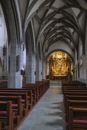 Interior view of Radolfzell Cathedral of Our Lady, Radolfzell am Lake Constance, Konstanz district,