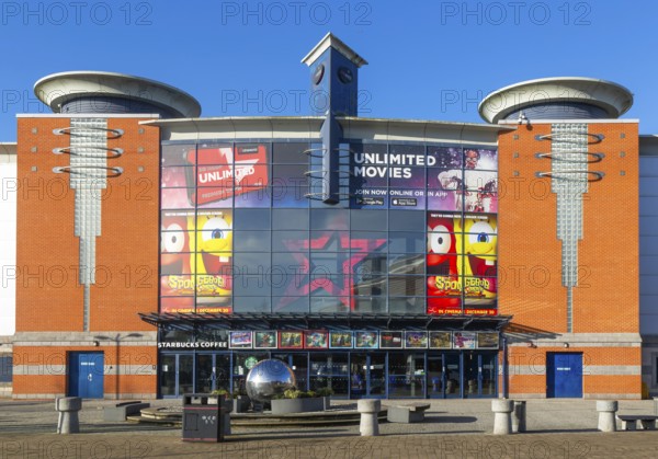 Cineworld multiplex cinema modern leisure development buildings, Cardinal Park, Ipswich town