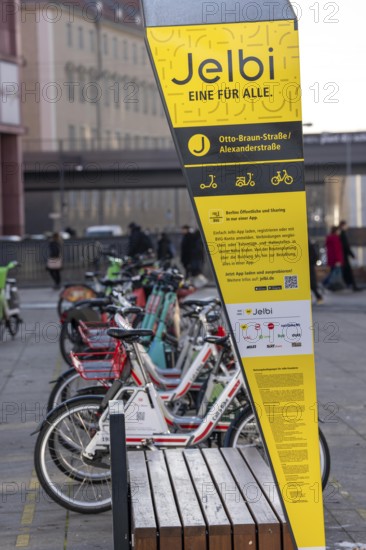 Jelbi Station der Berliner Verkehrsbetriebe, BVG, here BVG customers can combine various mobile