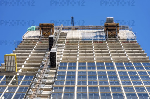 Construction site of the high-rise office building The Berlinian, in the vicinity of Alexanderplatz