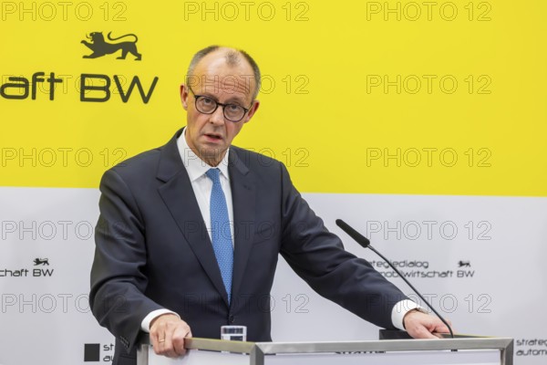 Federal Chancellor Friedrich Merz (CDU) . portrait. Annual event on the BW Automotive Industry