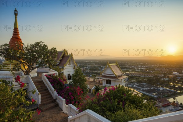 Wat Khao Chong Krachok, sunset, Prachuap Khiri Khan, Prachuap Khiri Khan Province, Central