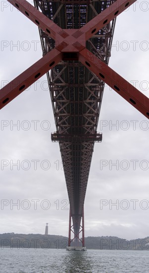 The Ponte 25 de Abril, 3.2 km long bridge in Portugal with a 2278 meter long suspension bridge