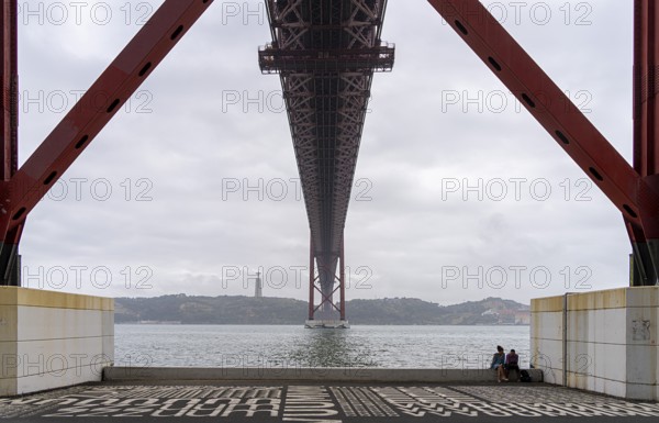The Ponte 25 de Abril, 3.2 km long bridge in Portugal with a 2278 meter long suspension bridge