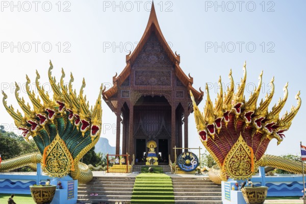 Temple, Wat Ao Noi, Prachuap Khiri Khan, Prachuap Khiri Khan Province, Central Thailand, Thailand