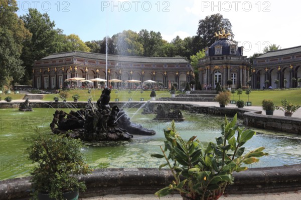 Water features of the Upper Grotto, Sun Temple, Hermitage in Bayreuth, Upper Franconia, Bavaria,