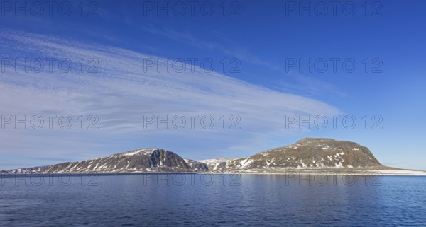 Phippsøya, Phipps Island in the Arctic Ocean, largest island in Sjuøyane, archipelago north of