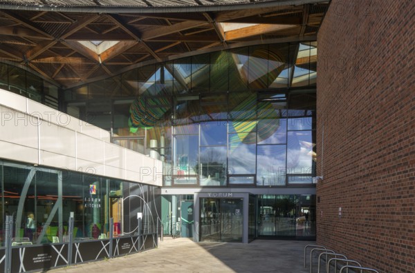 Exterior of the Forum building, Streatham Campus, University of Exeter, Exeter, Devon, England, UK