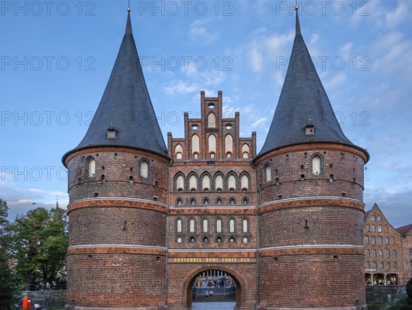 Holstentor, historic city gate from 1478, Holstentorplatz, Hanseatic City of Lübeck,