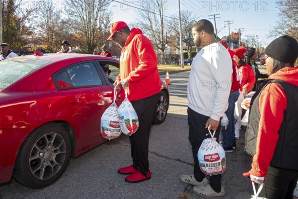 Detroit, Michigan, USA - 22 November 2025 - The Kappa Detroit Foundation distributed frozen turkeys