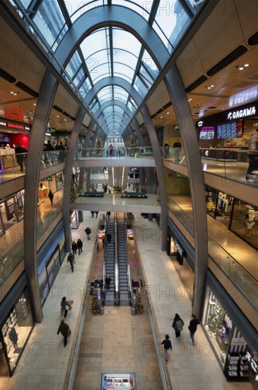 Interior view, shops, passers-by, Food Sky, shopping mall, Europa-Passage, Free and Hanseatic City