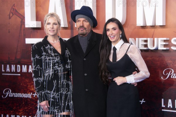 Billy Bob Thornton, Demi Moore, Ali Larter (cast), LANDMAN, red carpet for the European premiere of