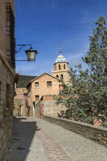 Cathedral church of San Salvador, historic buildings in medieval village of Albarracín, Teruel