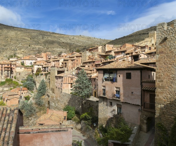 Historic buildings in medieval village of Albarracín, Teruel province, Aragon, Spain
