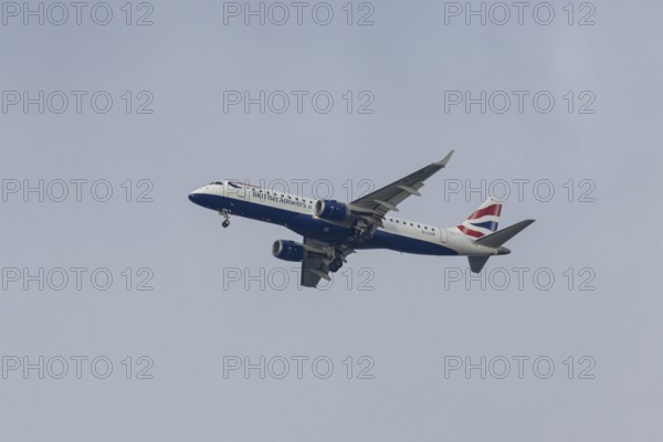 Embraer ERJ-190 jet passenger aircraft of British Airways BA CityFlyer airlines in flight on